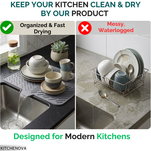 Kitchenova™ Pro-Dry Silicone Dish Drying Mat