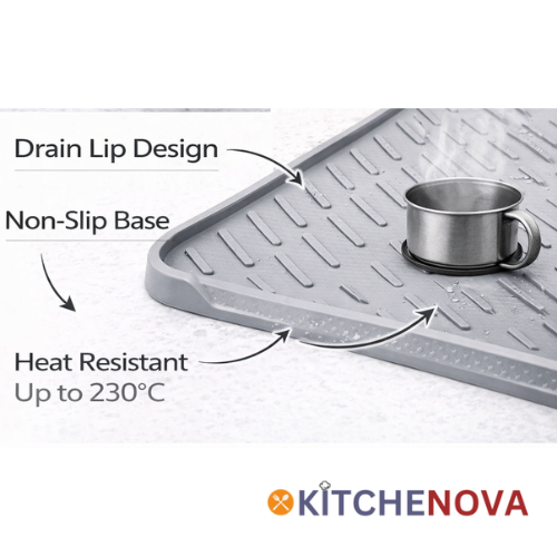 Kitchenova™ Pro-Dry Silicone Dish Drying Mat