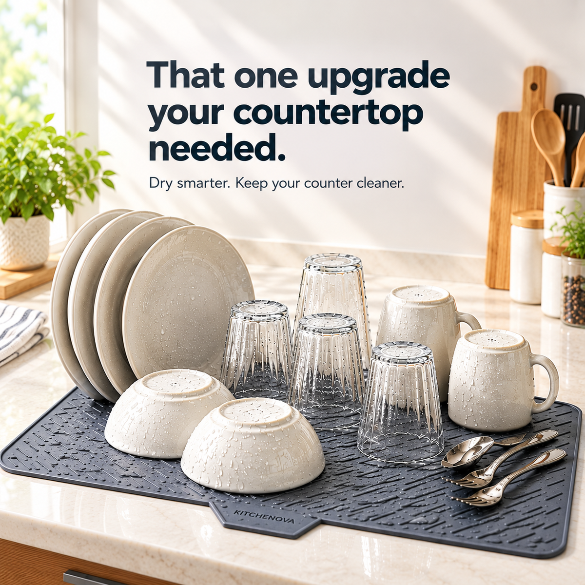 Kitchenova™ Pro-Dry Silicone Dish Drying Mat